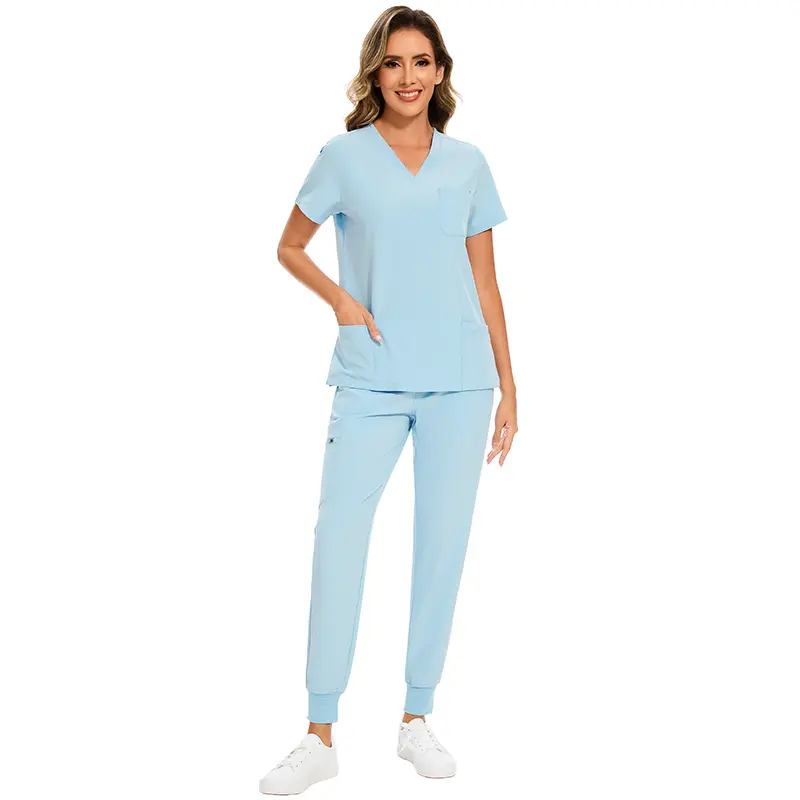 🔥Summer Sale Luna Vital Set for Women - Stretch V-Neck Scrub Top & Jogger Pant with 8 Pockets, Workwear, Uniforms