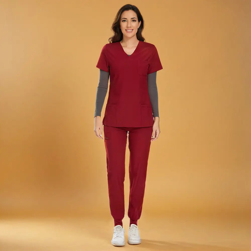 🔥Summer Sale🎁Luna Vital Set for Women - Stretch V-Neck Scrub Top & Jogger Pant with 8 Pockets, Workwear, Uniforms