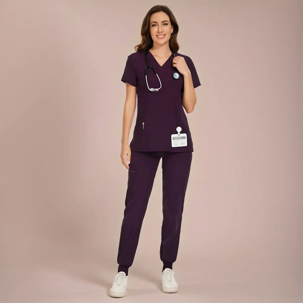 🔥Summer Sale Luna Vital Set for Women - Stretch V-Neck Scrub Top & Jogger Pant with 8 Pockets, Workwear, Uniforms