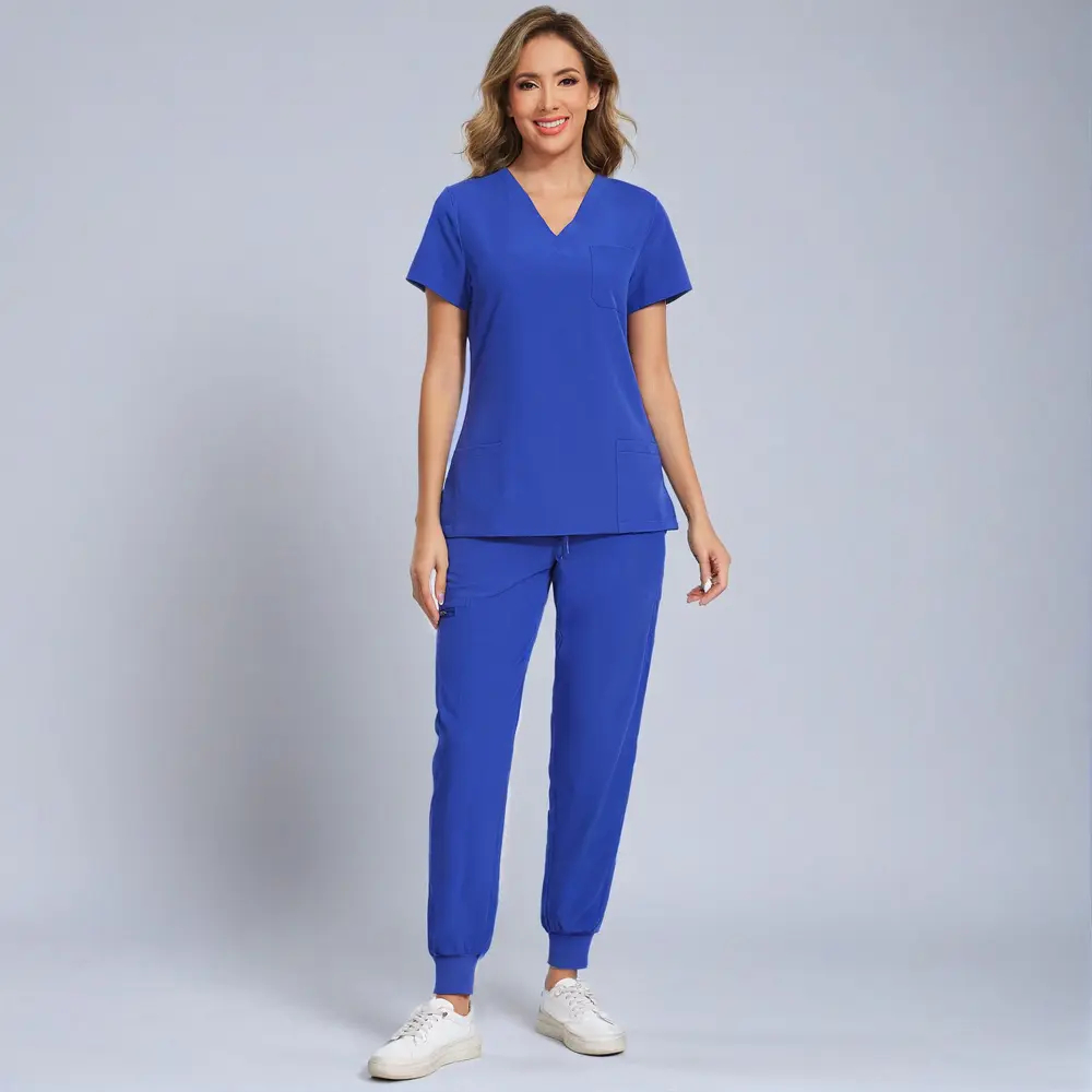 🔥Summer Sale🎁Luna Vital Set for Women - Stretch V-Neck Scrub Top & Jogger Pant with 8 Pockets, Workwear, Uniforms