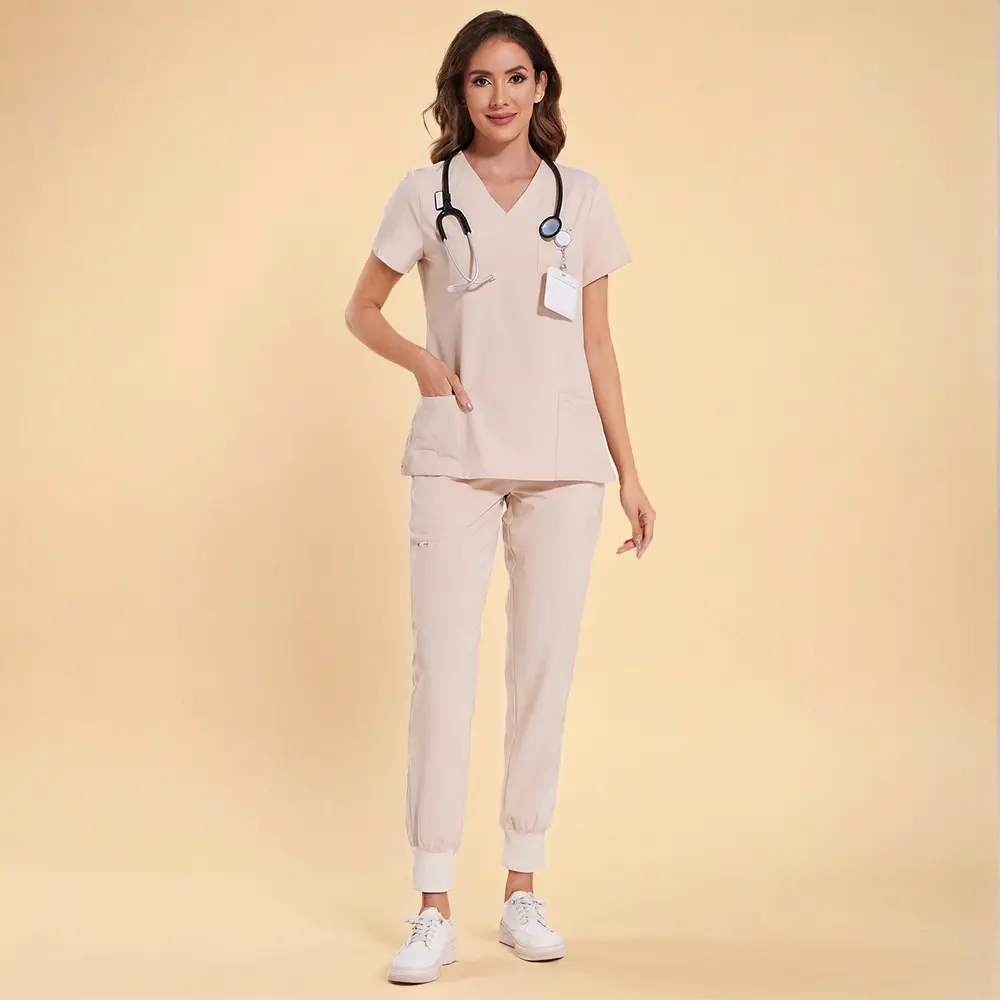 🔥Summer Sale Luna Vital Set for Women - Stretch V-Neck Scrub Top & Jogger Pant with 8 Pockets, Workwear, Uniforms