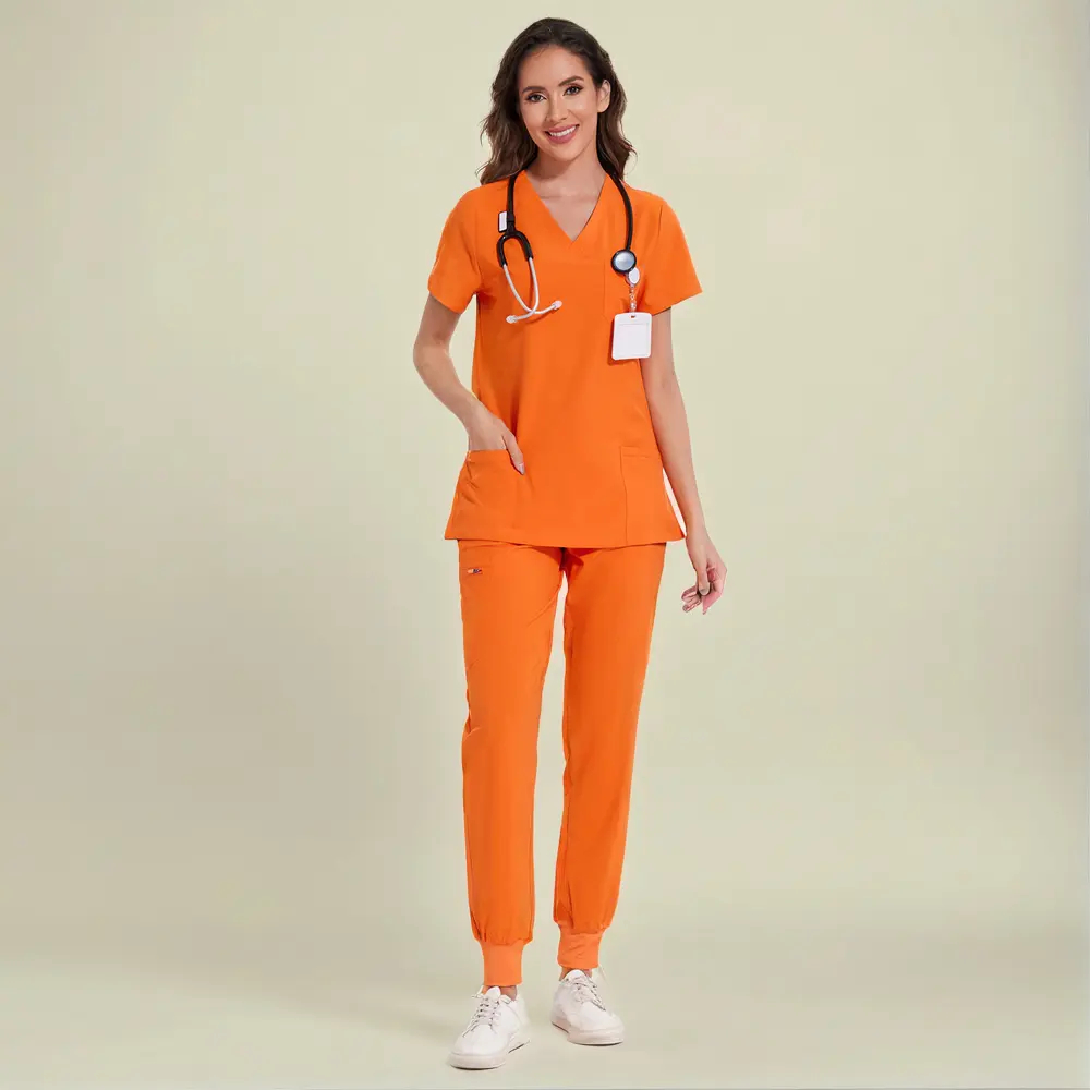 🔥Summer Sale Luna Vital Set for Women - Stretch V-Neck Scrub Top & Jogger Pant with 8 Pockets, Workwear, Uniforms