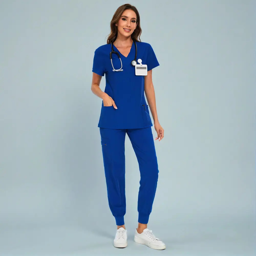 🔥Summer Sale Luna Vital Set for Women - Stretch V-Neck Scrub Top & Jogger Pant with 8 Pockets, Workwear, Uniforms