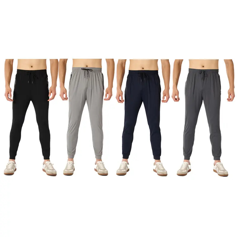 4-Pack Men's Joggers with Zipper Pockets