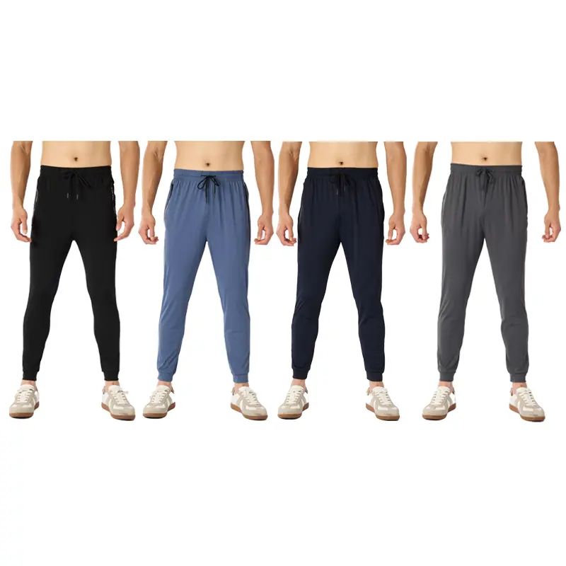 4-Pack Men's Joggers with Zipper Pockets