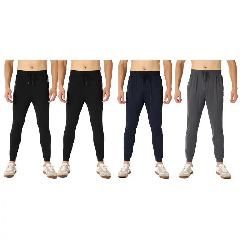 4-Pack Men's Joggers with Zipper Pockets