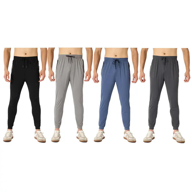 4-Pack Men's Joggers with Zipper Pockets