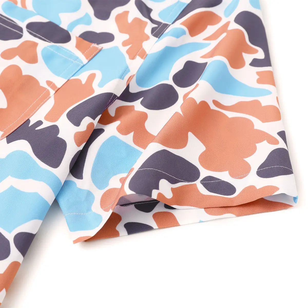 Men's Hawaiian Camouflage Print Casual Button-Down Shirt