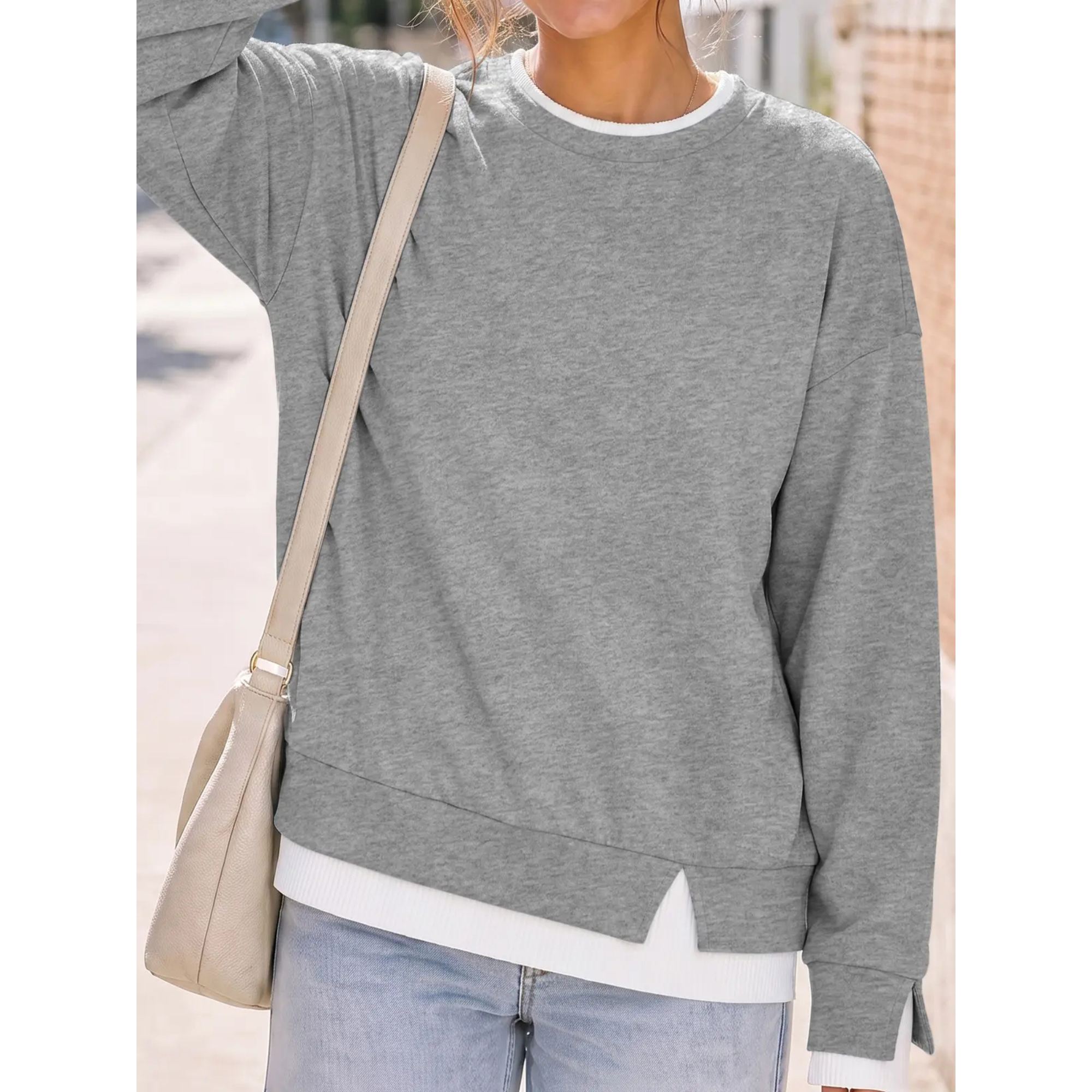 Women's  Two Piece Layered Sweatshirt