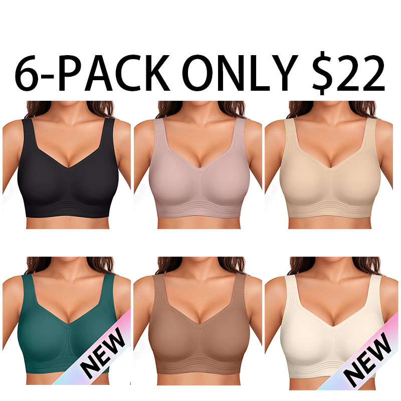 Women Seamless Lift Bra Wireless Push Up No Underwire Full Coverage Plus Bras
