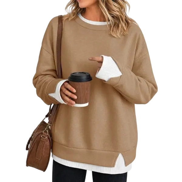 Women's  Two Piece Layered Sweatshirt