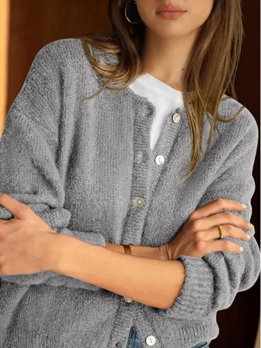 Women's Chunky Button Cardigan Sweater