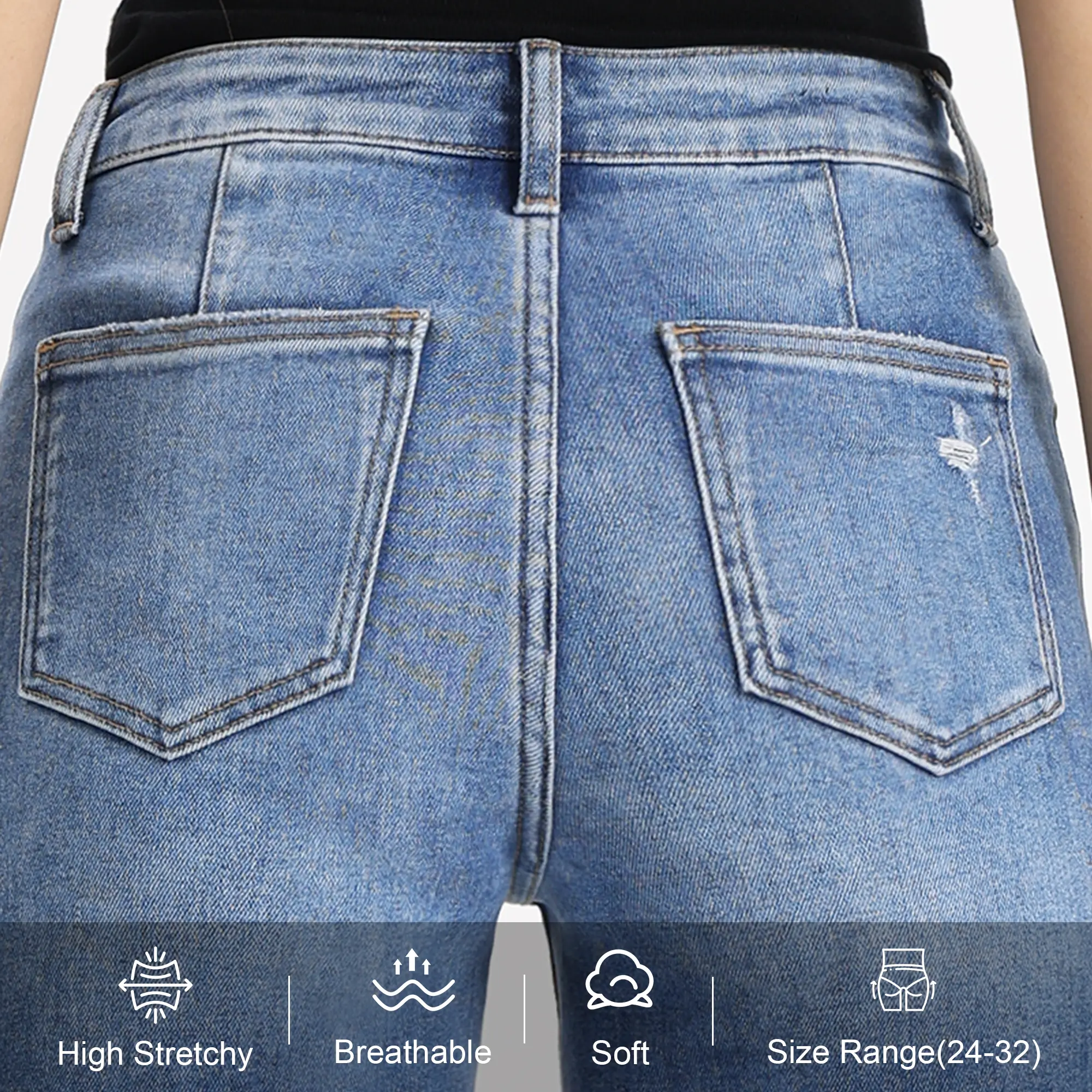  Wide Leg Raw Hem Jeans
