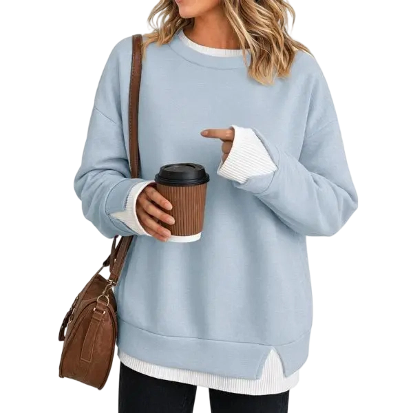 Women's  Two Piece Layered Sweatshirt