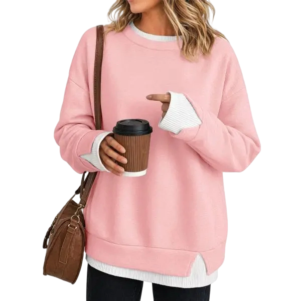 Women's  Two Piece Layered Sweatshirt