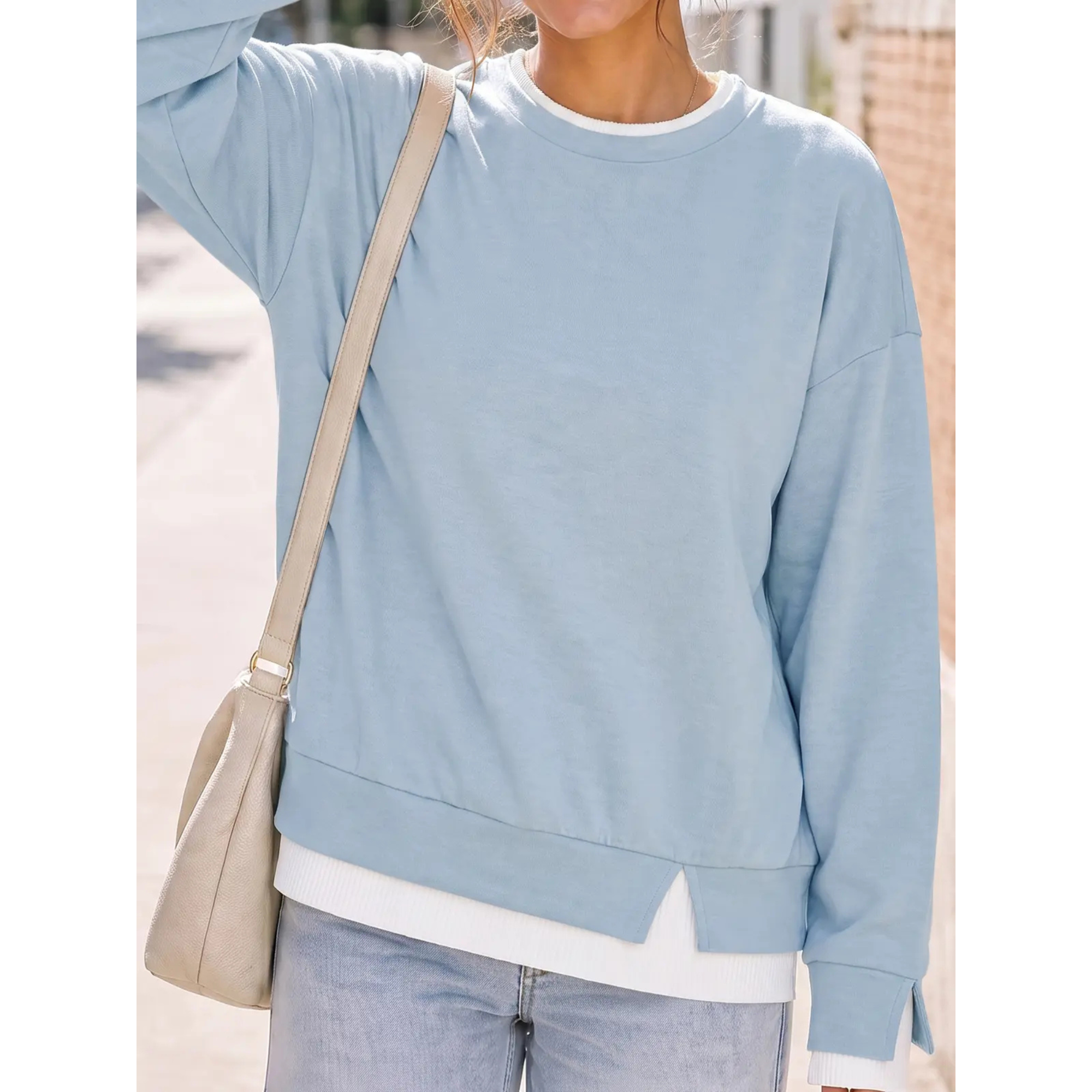Women's  Two Piece Layered Sweatshirt