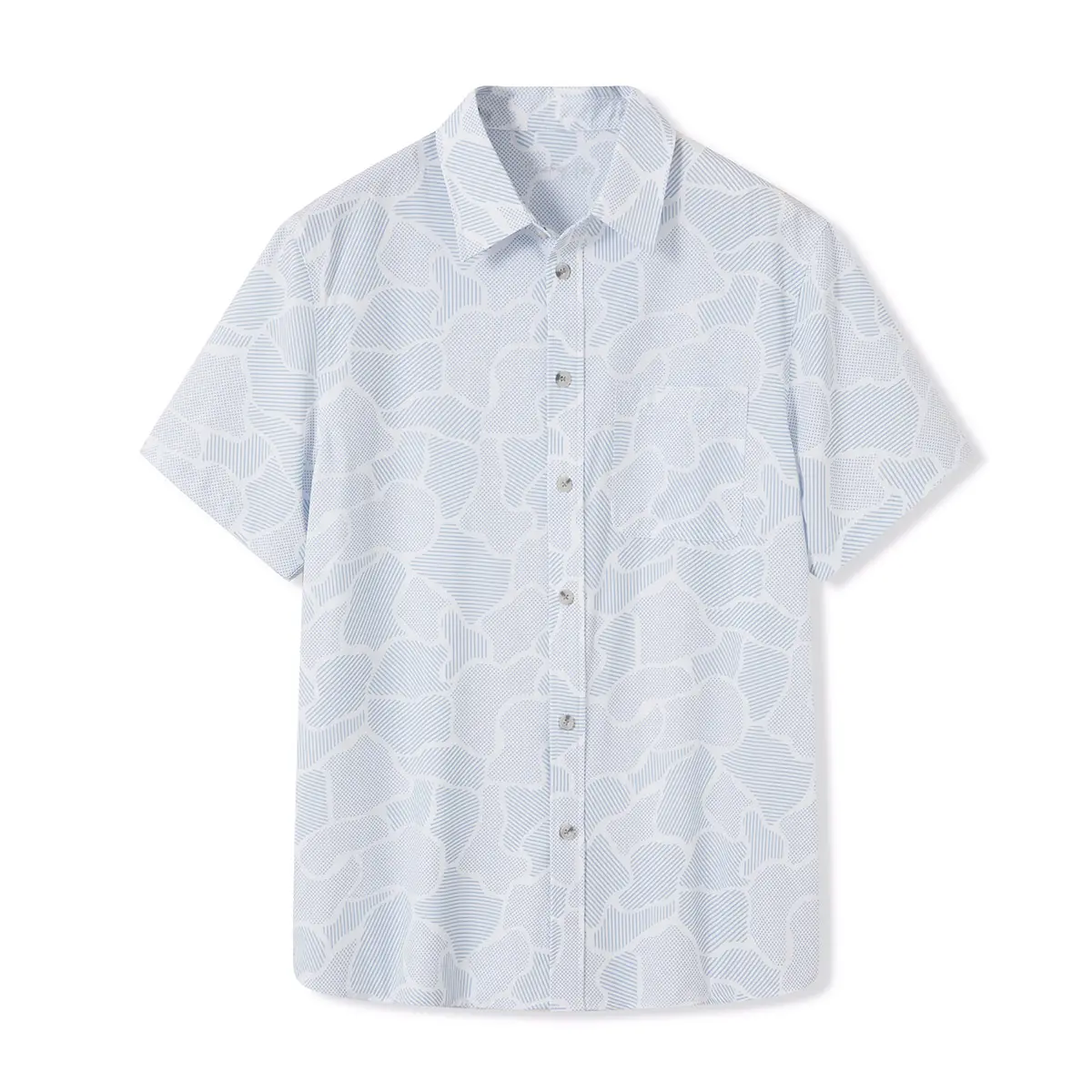 Men's Hawaiian Camouflage Print Casual Button-Down Shirt