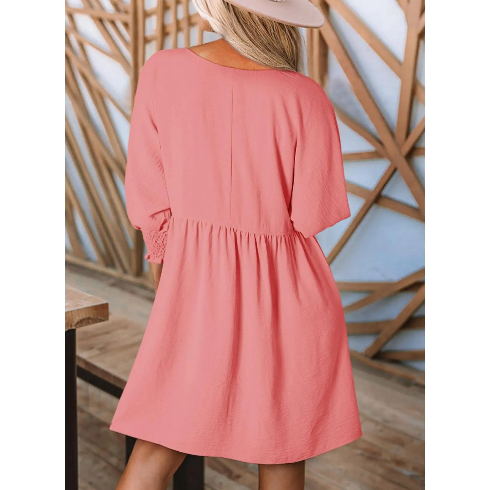 Dokotoo Women's Black Summer Tunic Dress Casual Loose Fit Mini S
