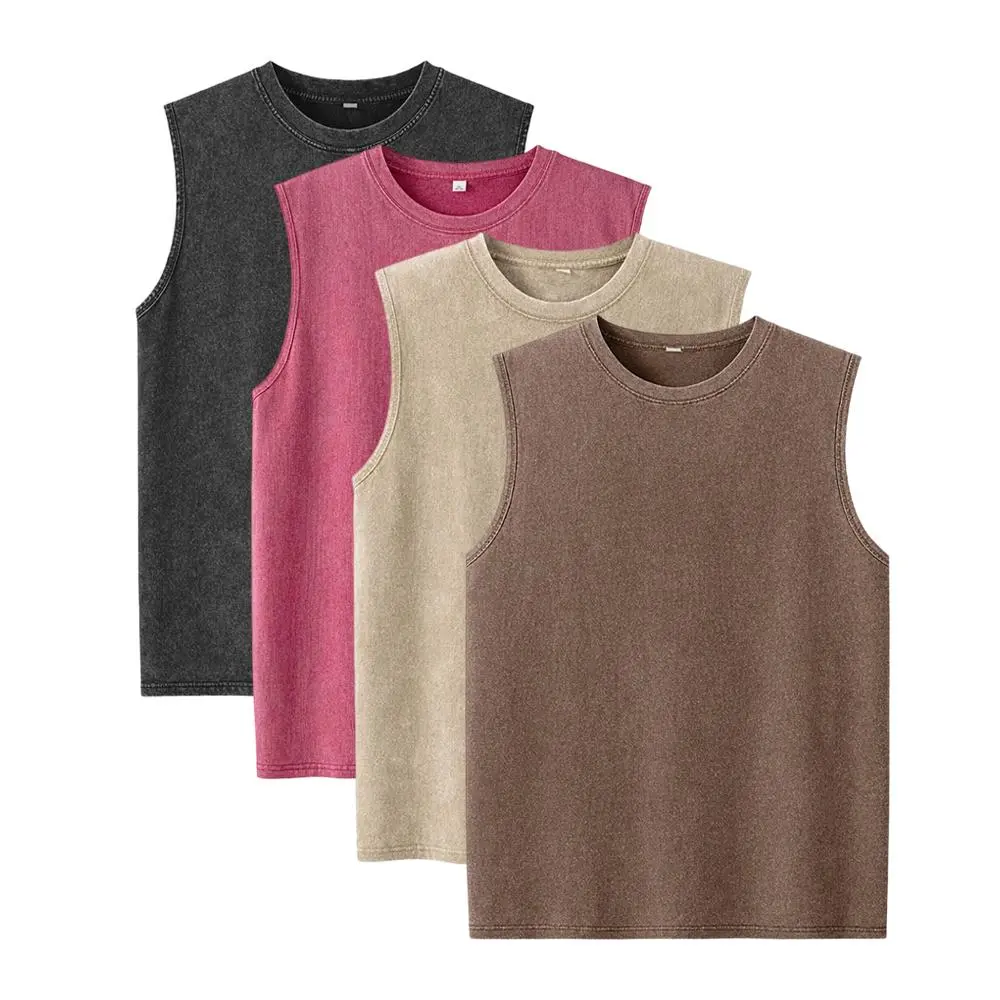 Oversized Vintage Washed Cotton Tees & Sleeveless Vests