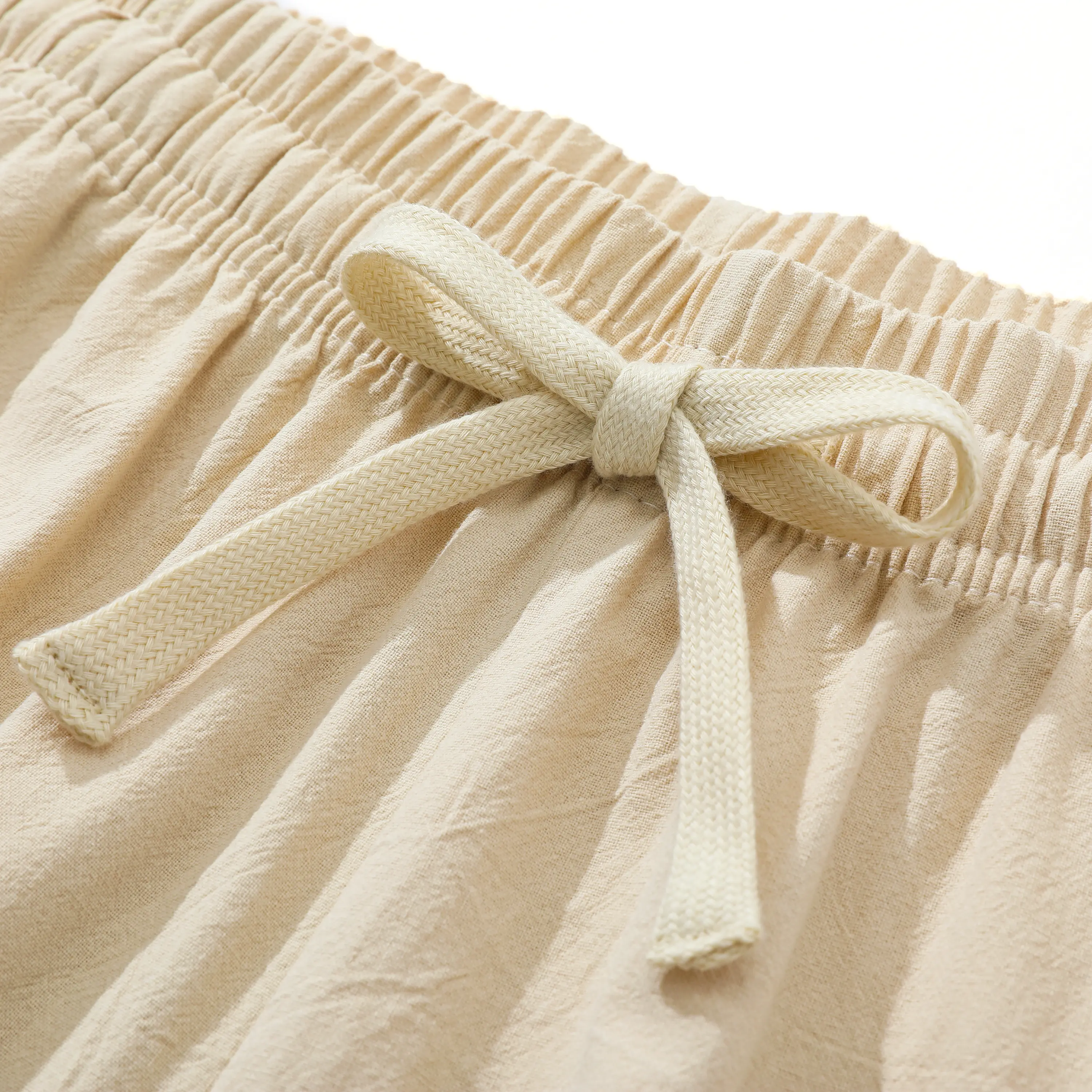 (4-Pack)Summer Casual Elastic Waist Drawstring Wide Leg Breathable Pants