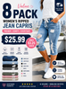 Fashion Distressed Ripped Capri Jeans