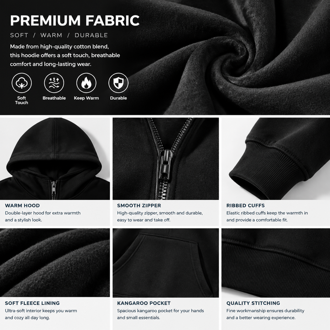 Men's Built-In Balaclava Zip Hoodie