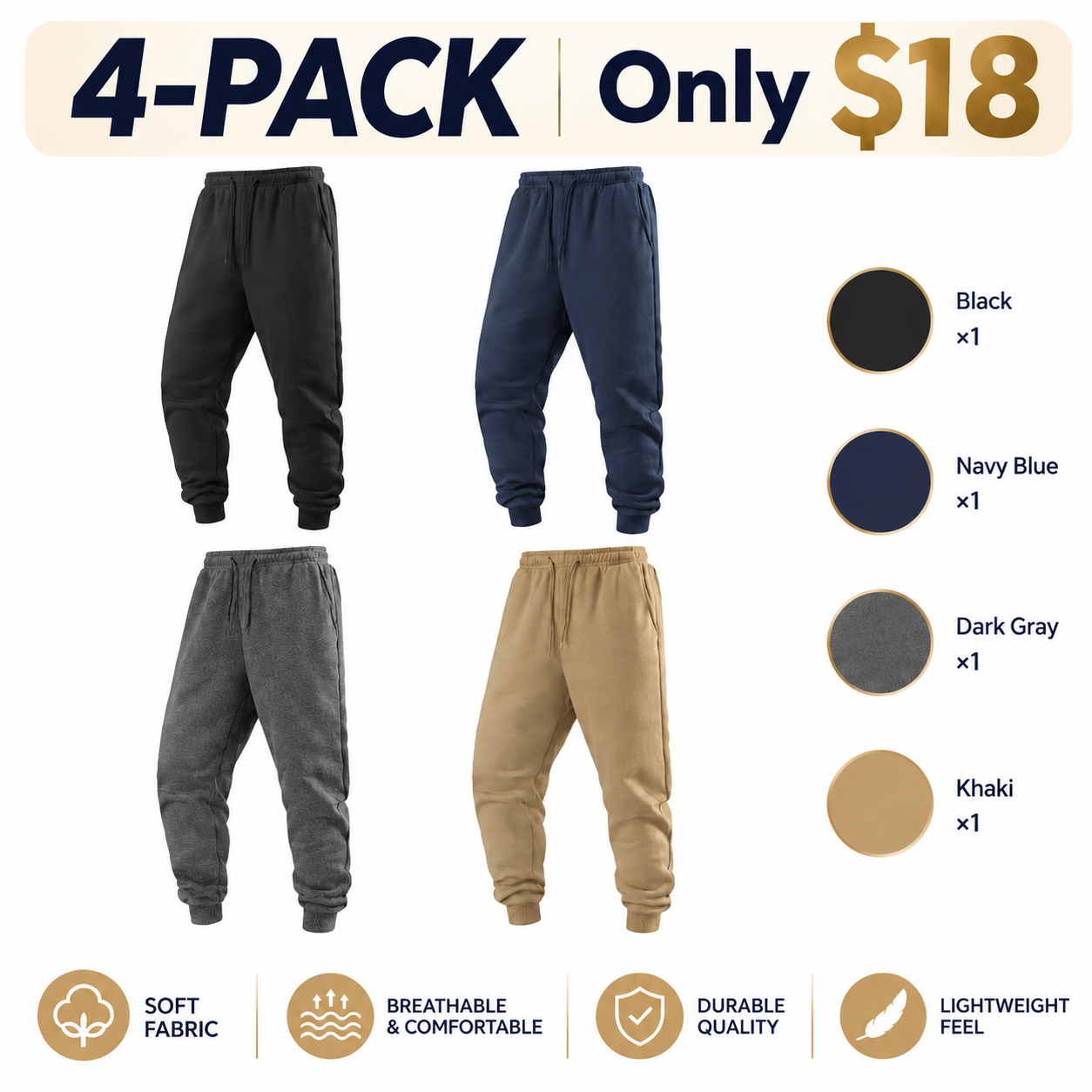 Men's Casual Drawstring Sweatpants – Everyday Athletic Joggers