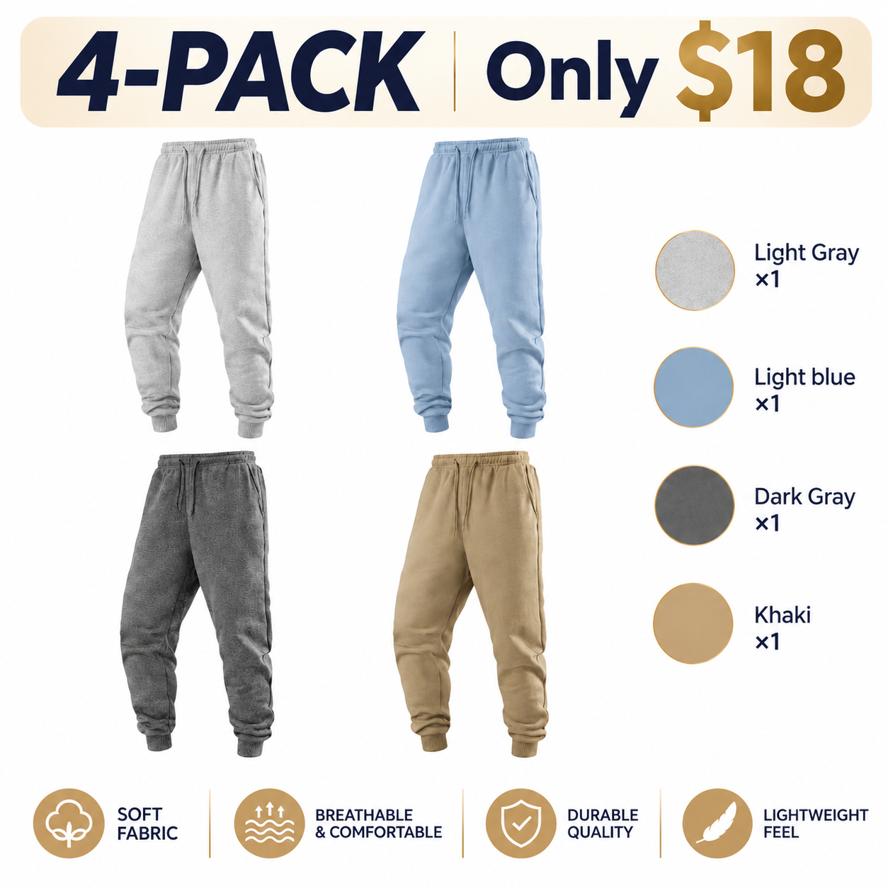 Men's Casual Drawstring Sweatpants – Everyday Athletic Joggers