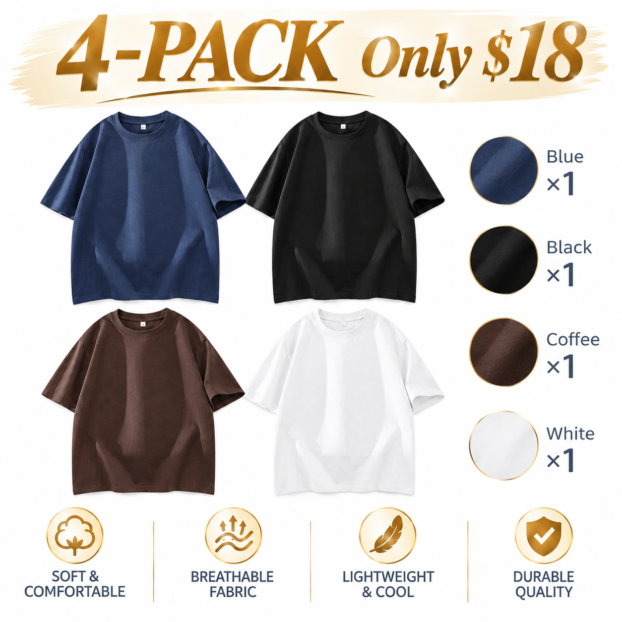 Unisex Cotton Crewneck T-Shirt – Relaxed Fit Casual Tee