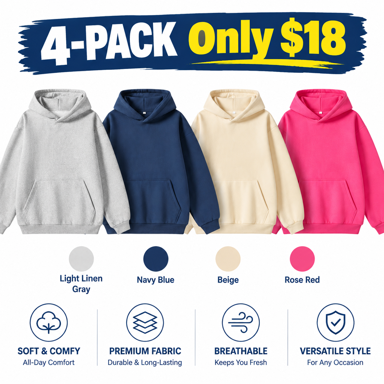 Ultimate Everyday Fleece-Lined Urban Pullover Hoodie