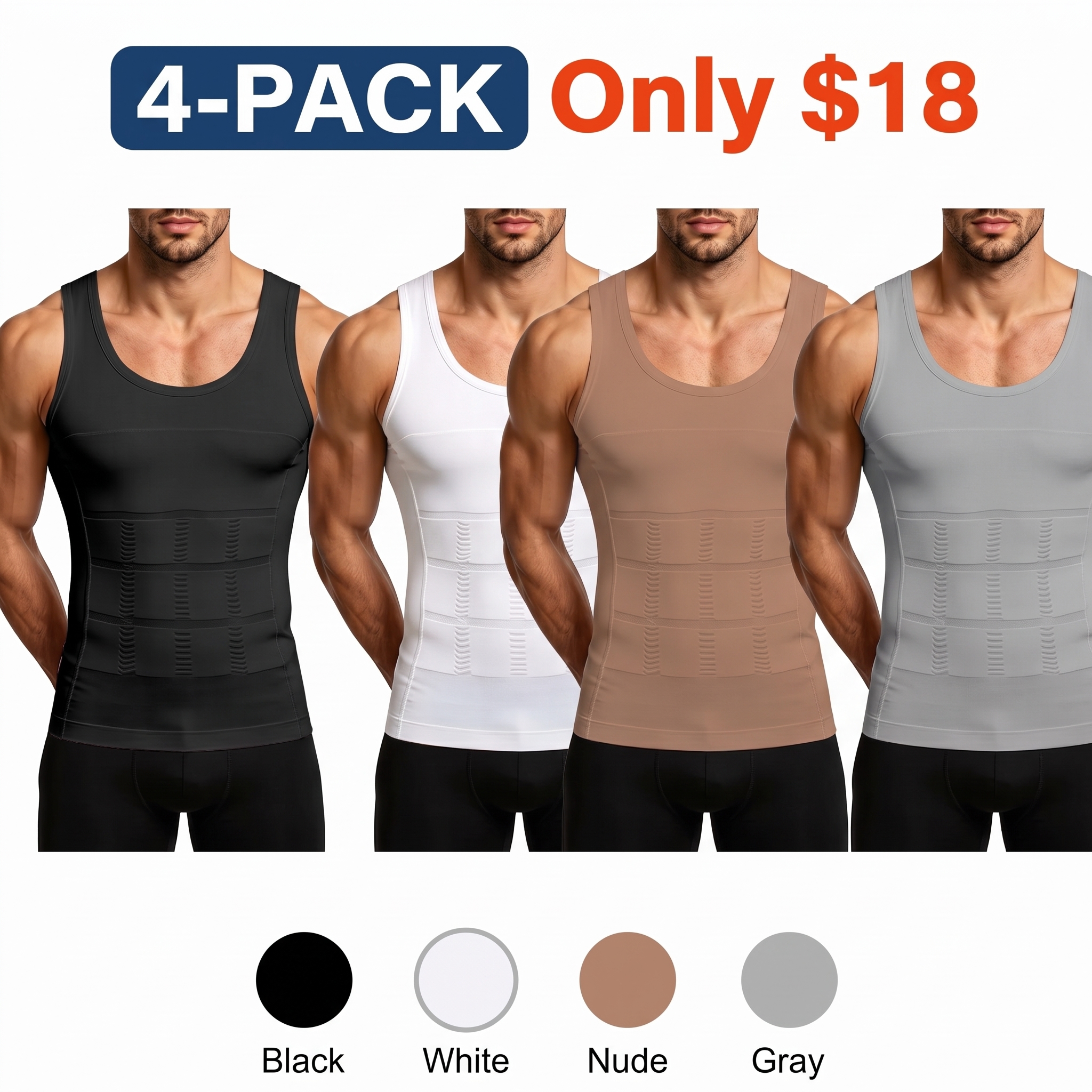 Men's Compression Tank Top – Slimming Body Shaper Undershirt