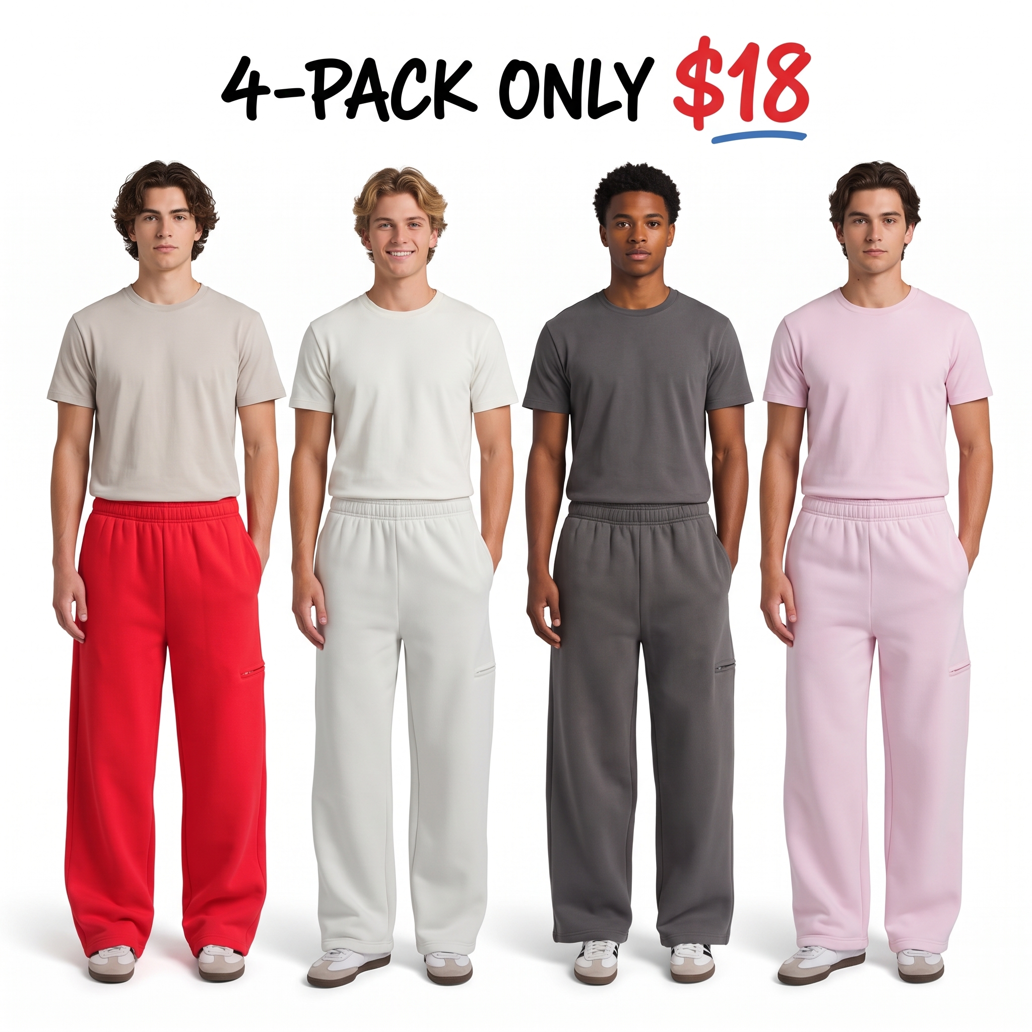 Unisex Straight-Leg Heavyweight Fleece Sweatpants