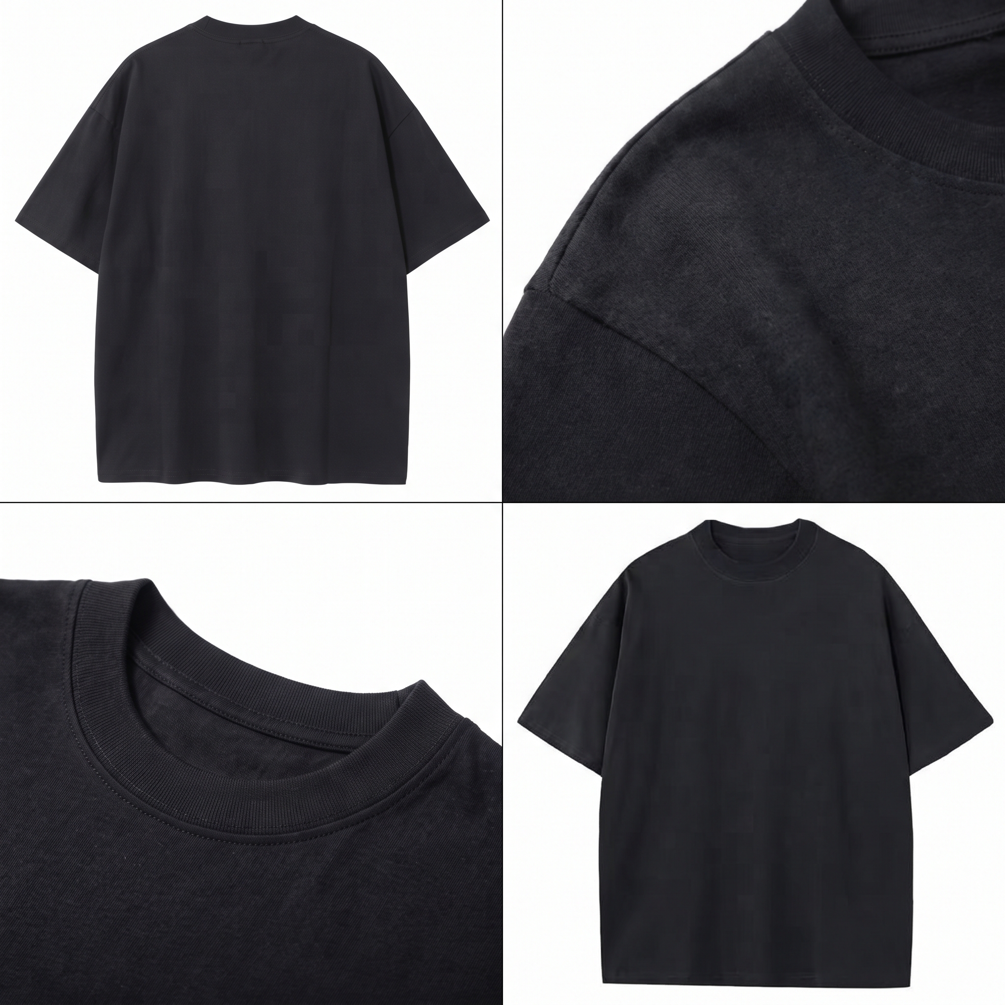 Heavyweight 100% Cotton Drop-Shoulder T-Shirts – Multi-Pack