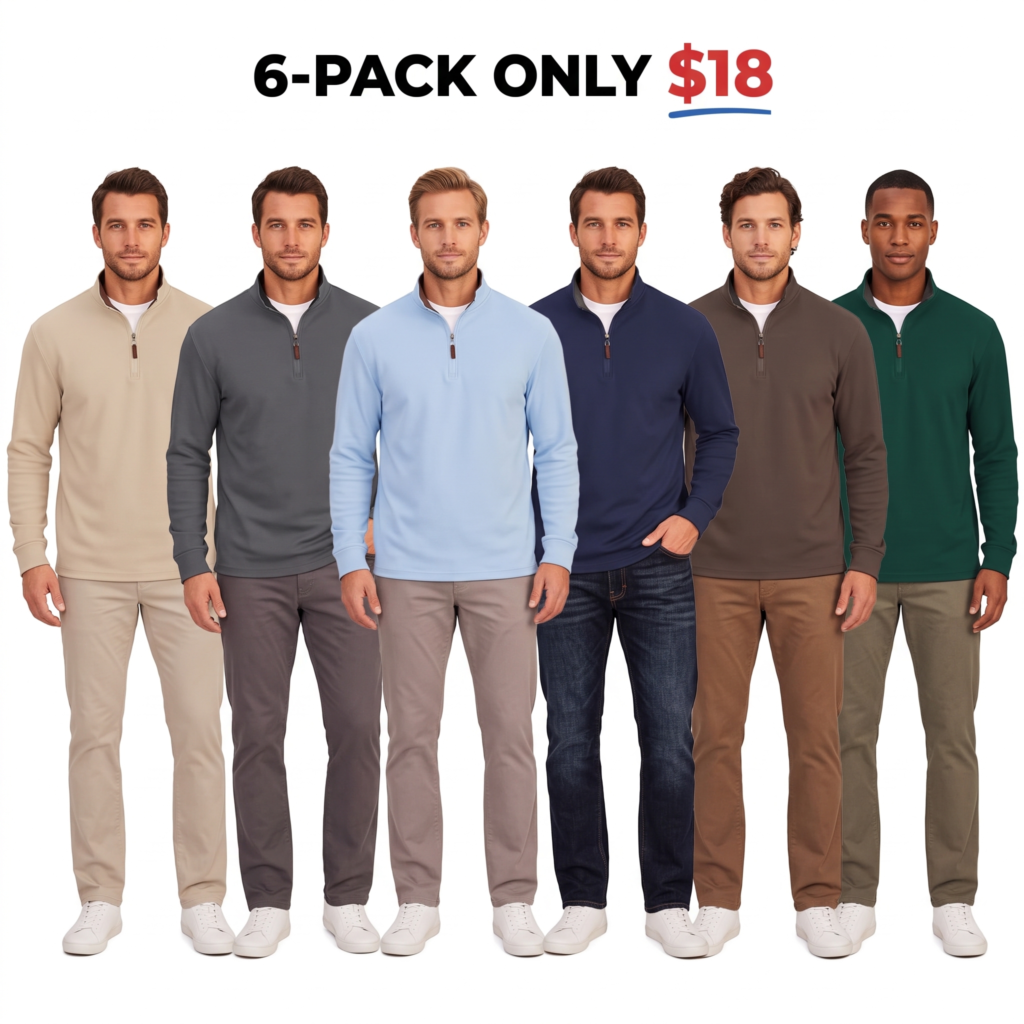 Men’s Quarter-Zip Mock Neck Fleece Pullover