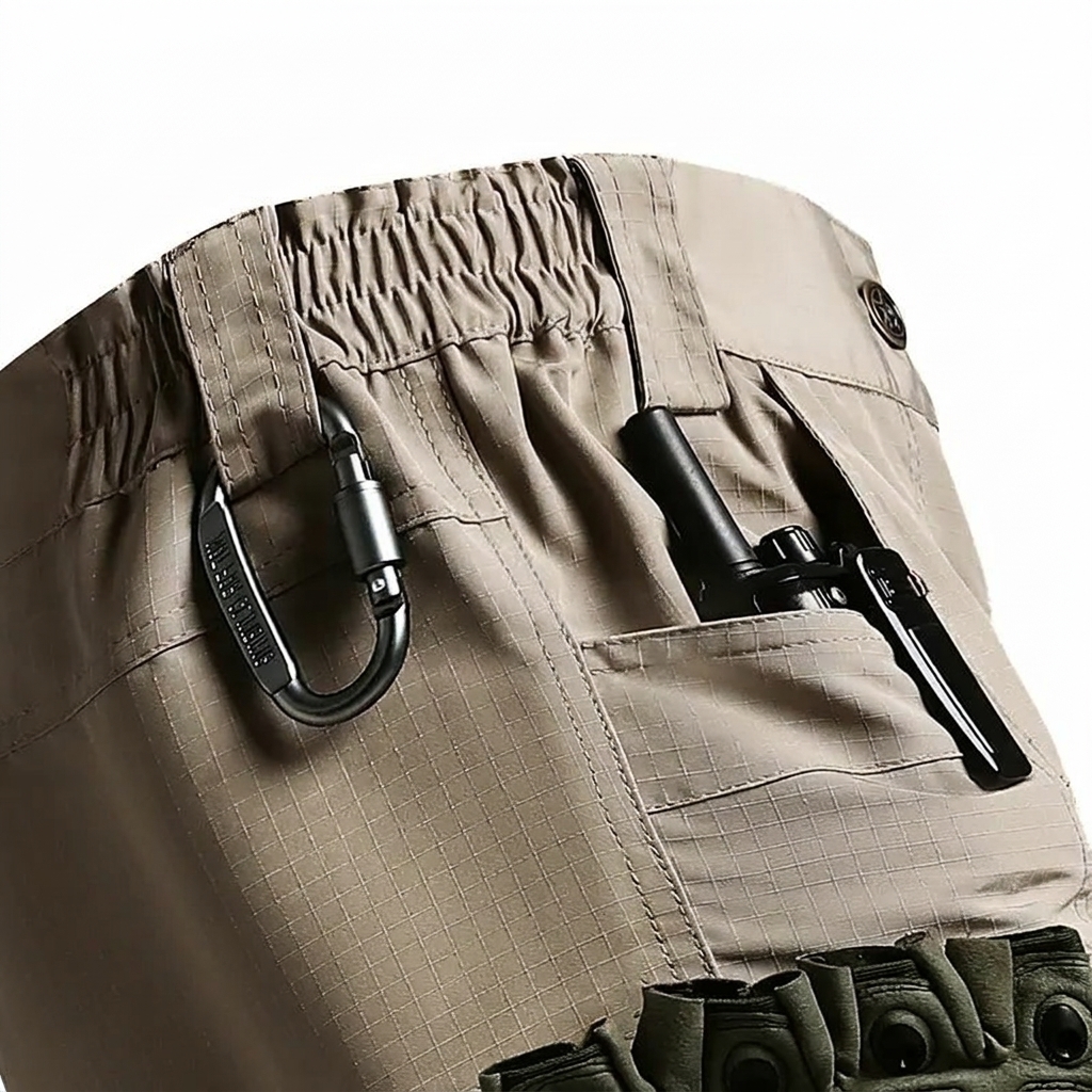Men's Plaid Tactical Cargo Pants – Water-Repellent Outdoor Workwear