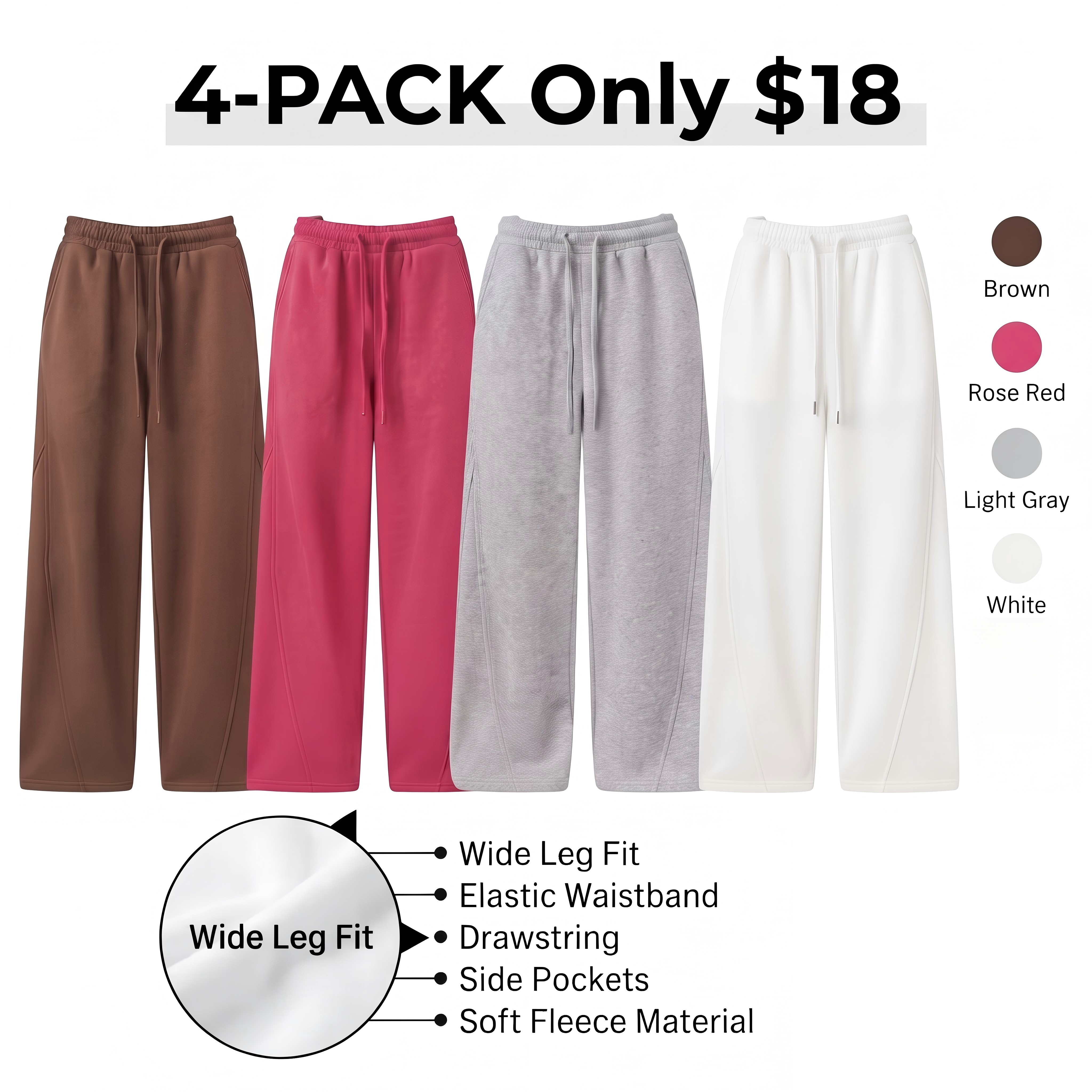 Women’s Cotton Wide-Leg Drawstring Pants