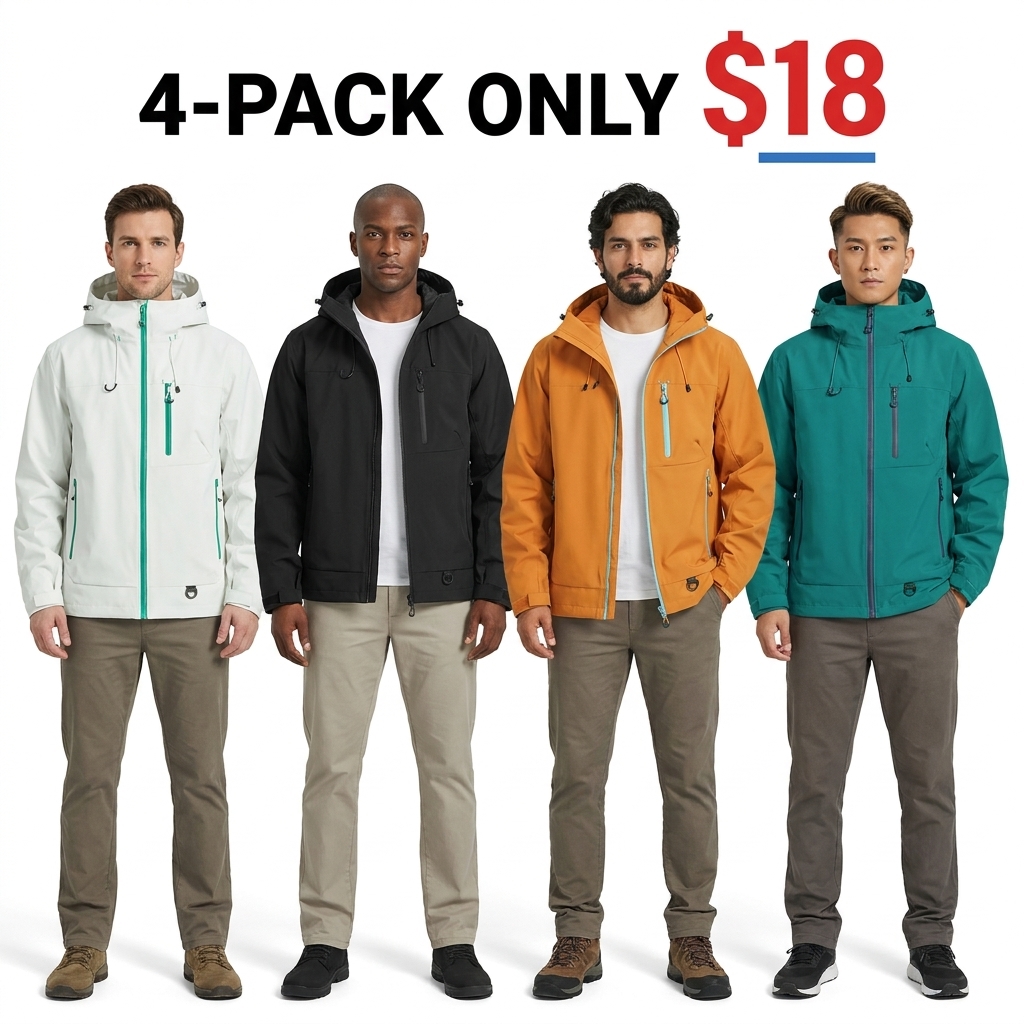 Unisex Waterproof Windproof Hooded Outdoor Jacket