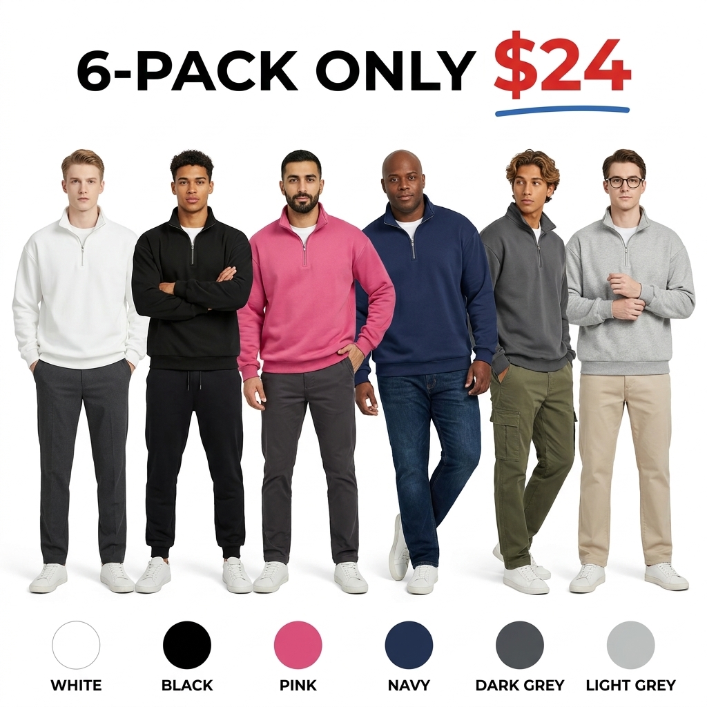 Men’s Quarter-Zip Loose-Fit Sweatshirt