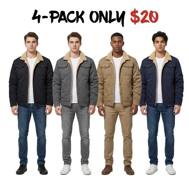 Men’s Sherpa-Lined Trucker Jacket