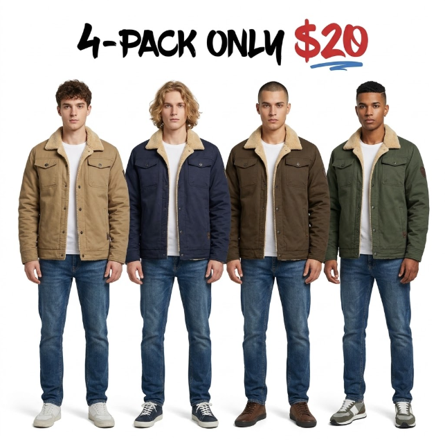 Men’s Sherpa-Lined Trucker Jacket