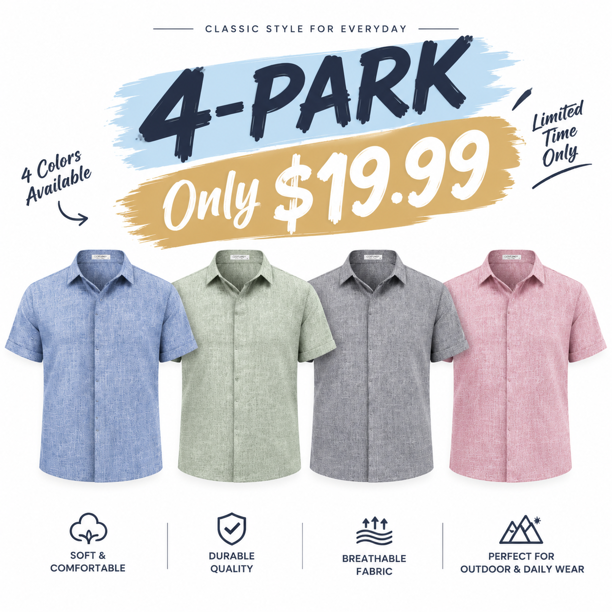 Men’s Short Sleeve Button-Down Shirt