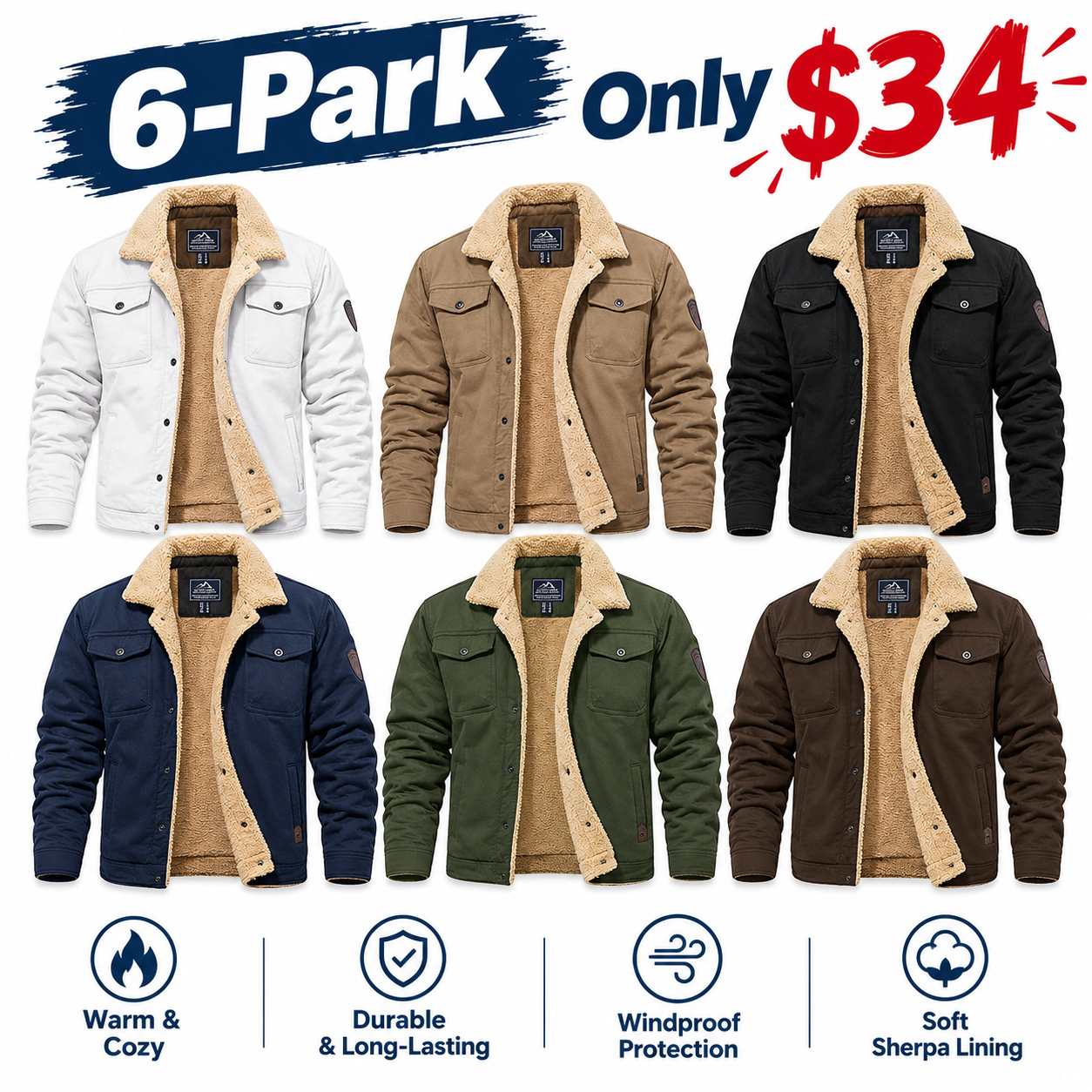 Men’s Sherpa-Lined Trucker Jacket