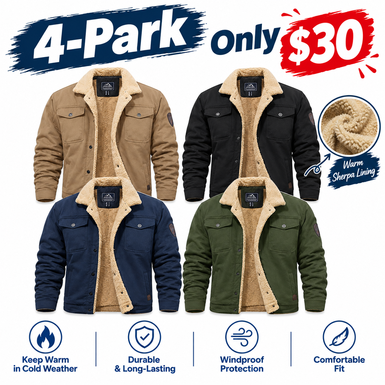 Men’s Sherpa-Lined Trucker Jacket