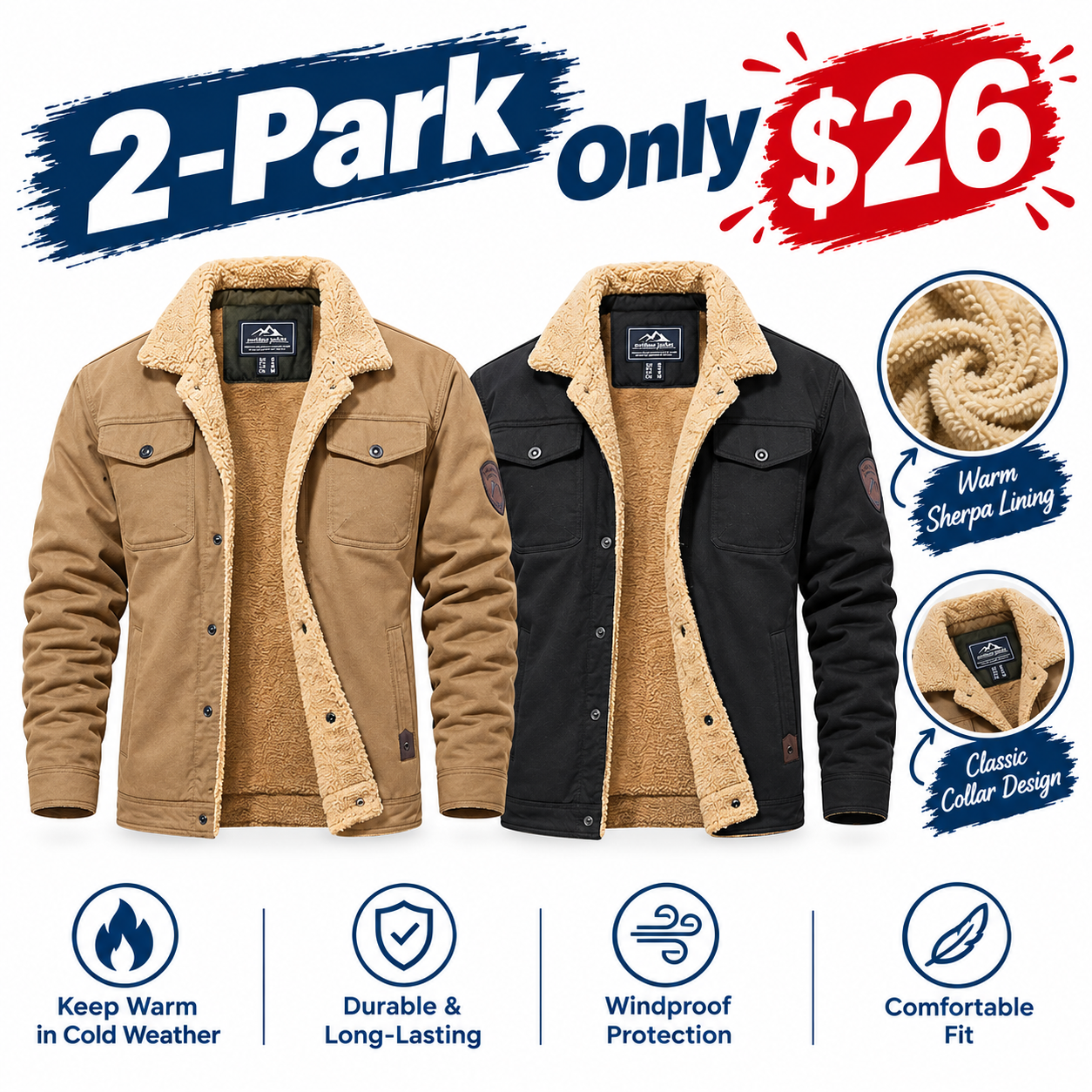 Men’s Sherpa-Lined Trucker Jacket