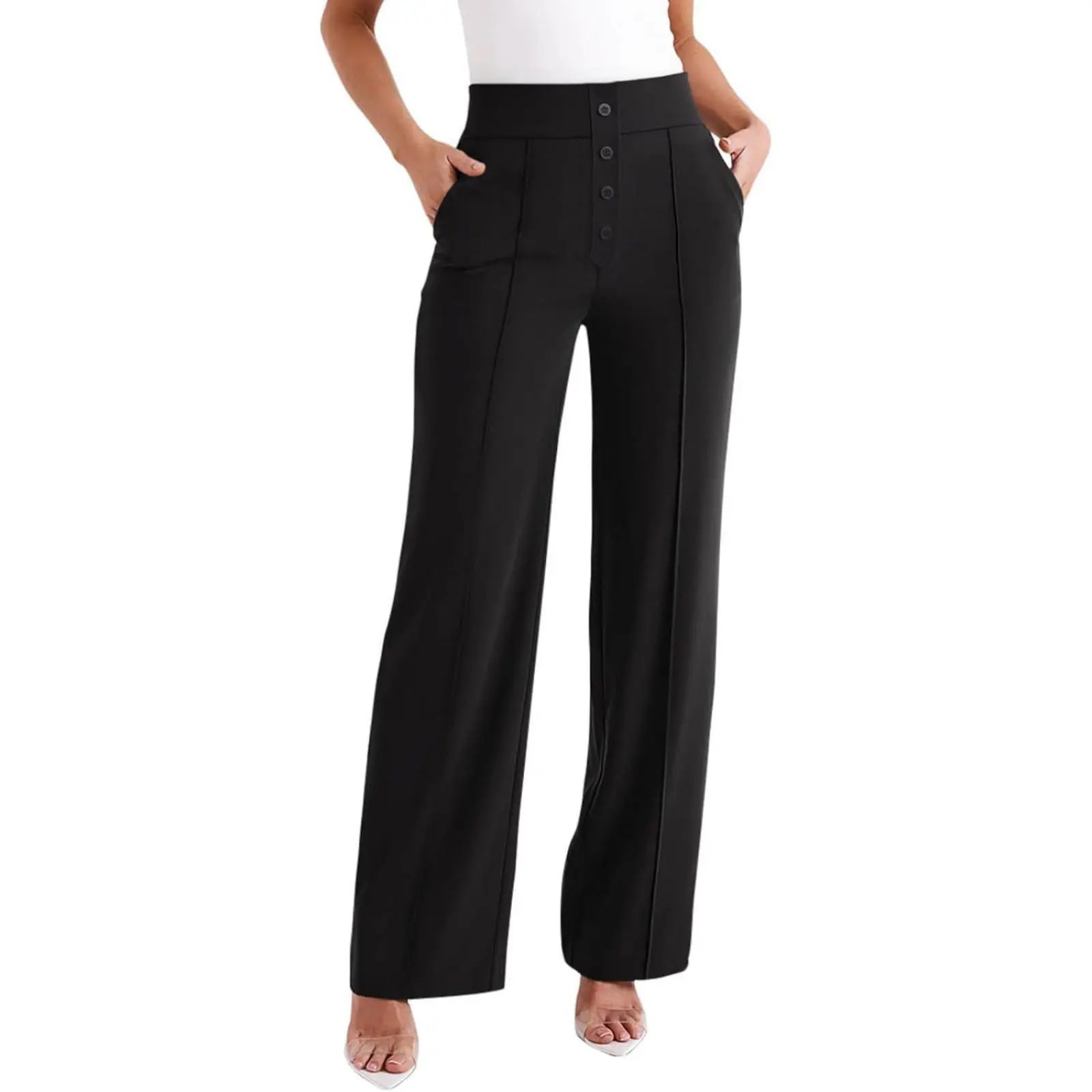 Women's High-Rise Straight Leg Ponte Pants