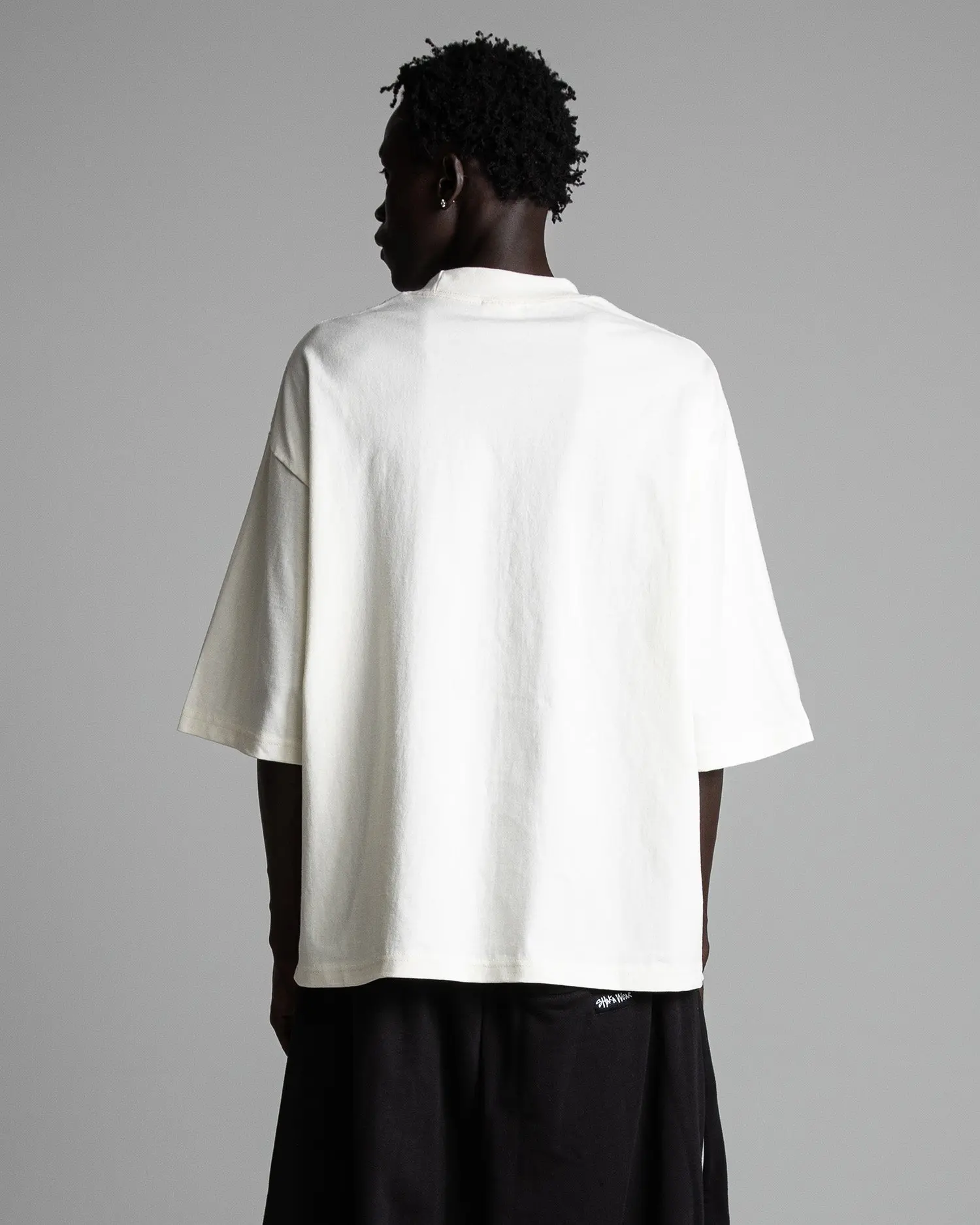 Heavyweight Oversized Short Sleeve Casual Streetwear Top Tshirt Cotton Cropped  
