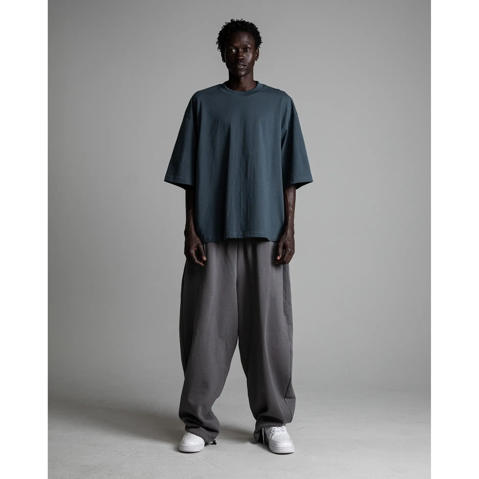 Heavyweight Oversized Short Sleeve Casual Streetwear Top Tshirt Cotton Cropped  