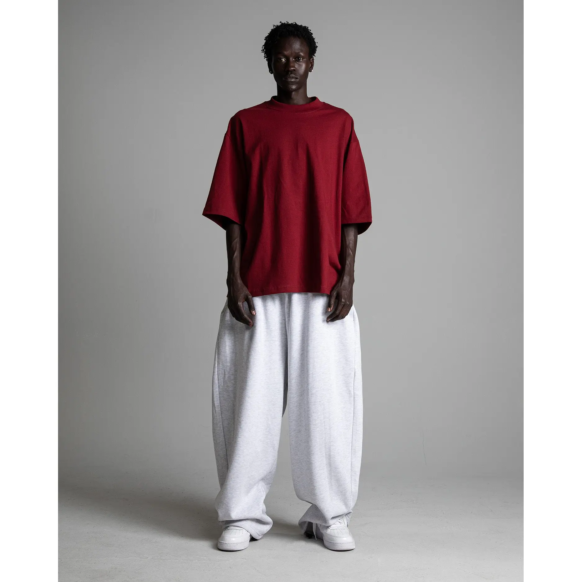 Heavyweight Oversized Short Sleeve Casual Streetwear Top Tshirt Cotton Cropped  