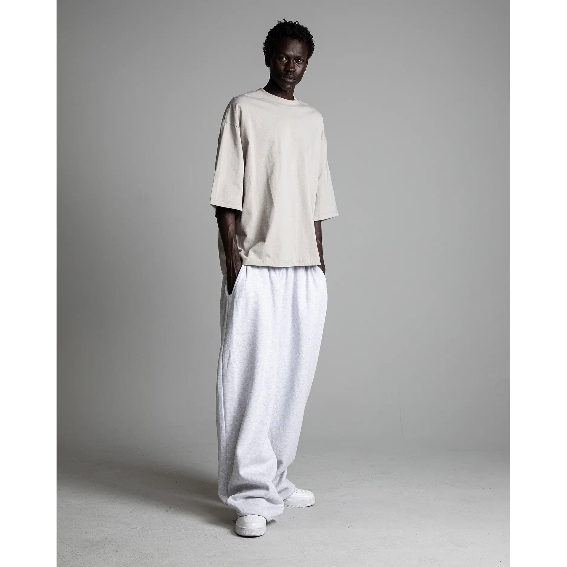 Heavyweight Oversized Short Sleeve Casual Streetwear Top Tshirt Cotton Cropped  