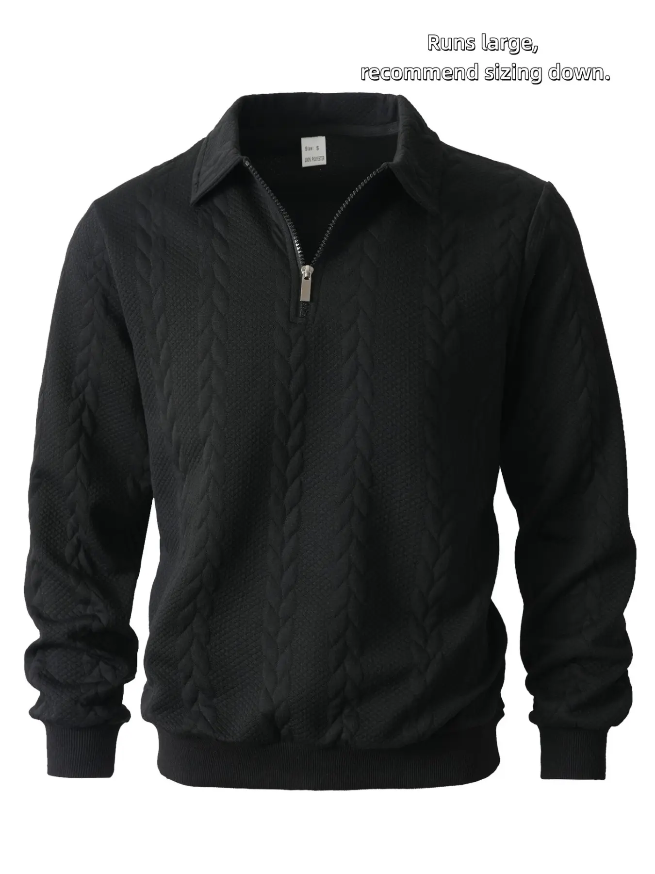 Men’s Half-Zip Knit Polo Sweater